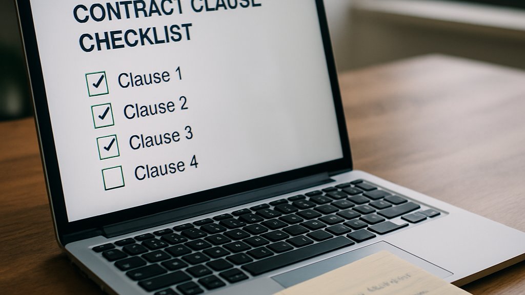 AI legal risk management using contract playbooks and clause checklists