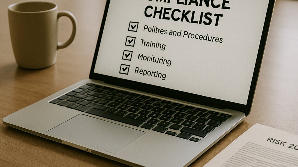AI Safety Alignment compliance checklist and governance documents on a desk