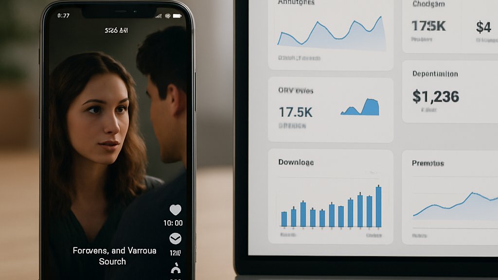 AI Entertainment Platform dashboard with microdrama analytics and monetization tools