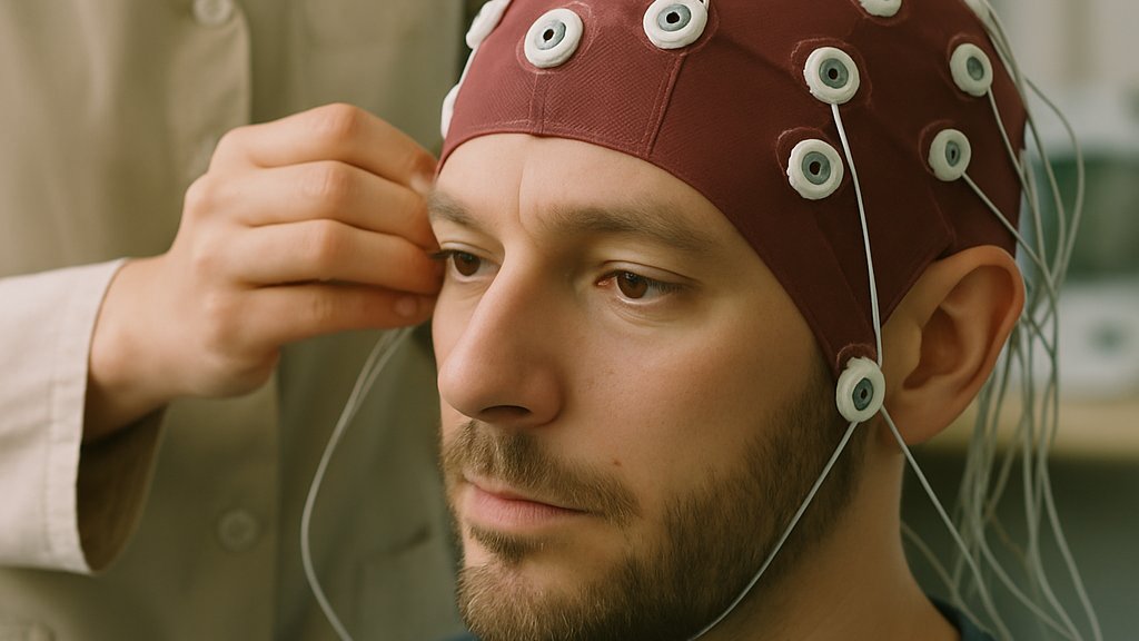 Clinical setup for EEG Signal Decoding using EEG cap and electrodes