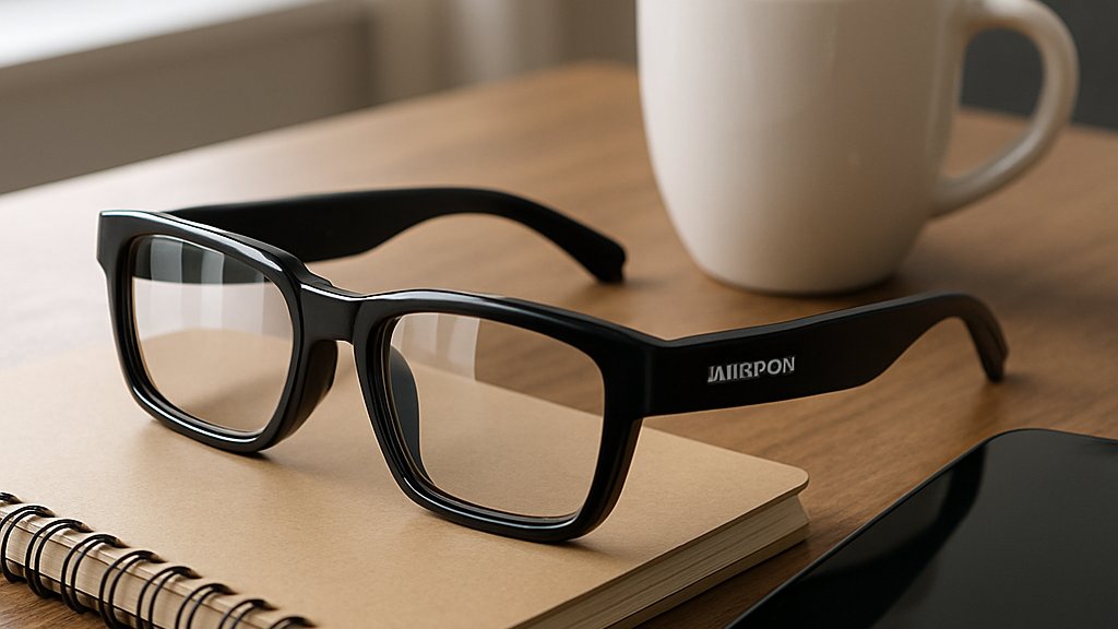 AI Smart Glasses on table in a realistic product lifestyle setting