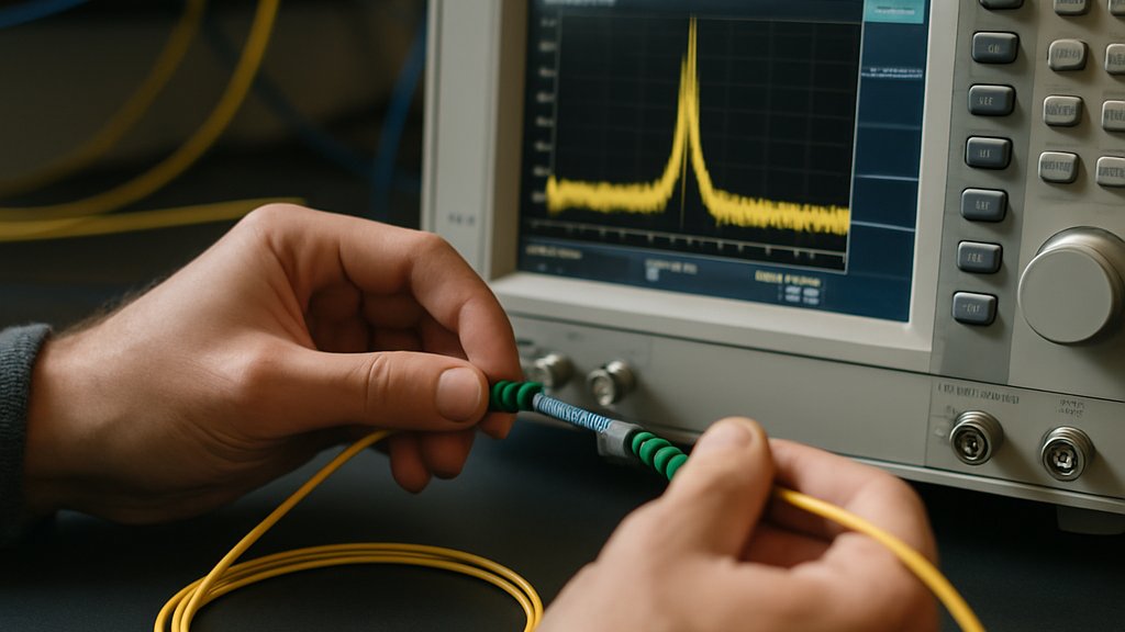 Quantum Repeater Technology fiber optics measurement in a research lab
