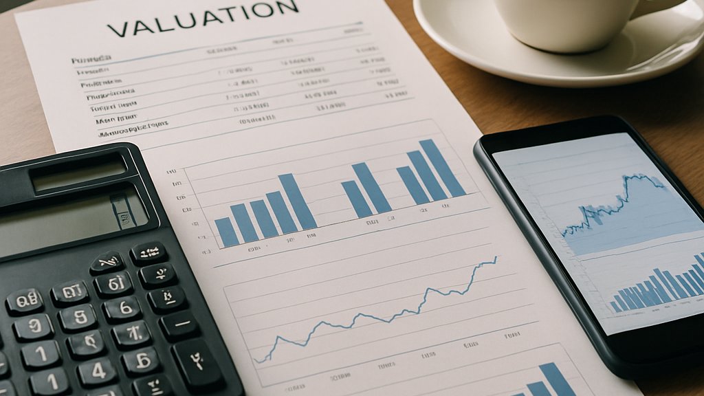 Financial charts and spreadsheets illustrating AI Startup Valuation trends