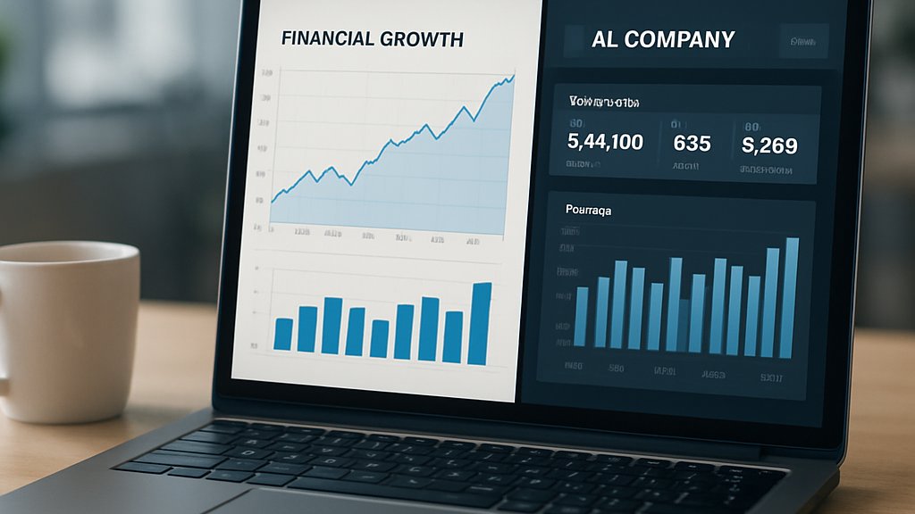 Zhipu AI Funding and market growth charts on a business laptop