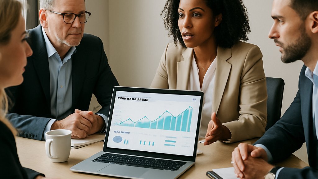 Executives discussing growth strategy for an AI Legal Platform funding milestone