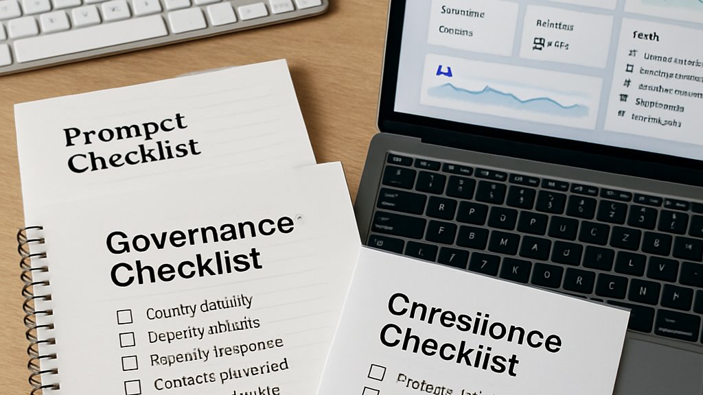 AI development trends governance checklist and prompt engineering desk