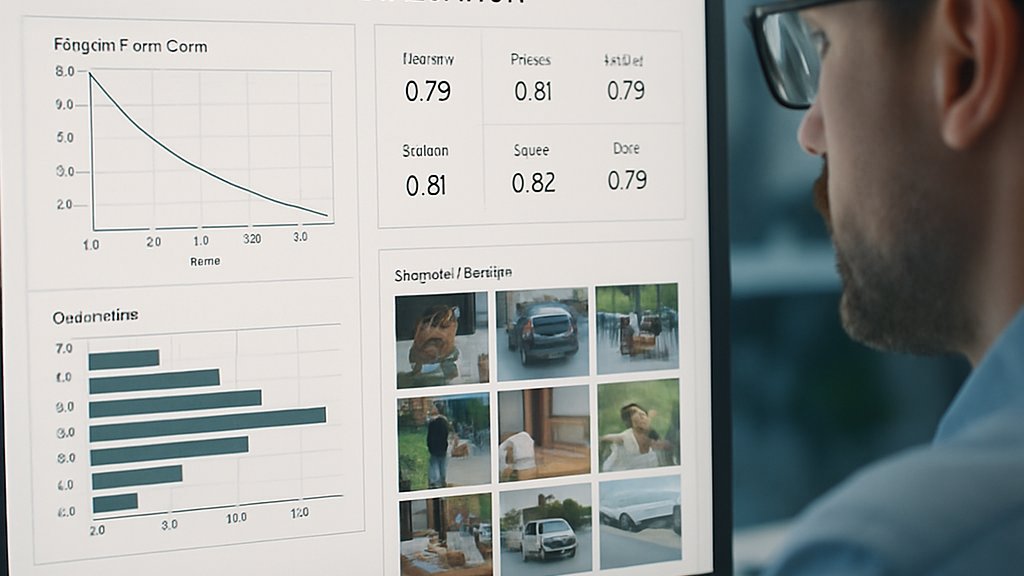 Data scientist reviewing MLLM Grounding Accuracy charts and annotations