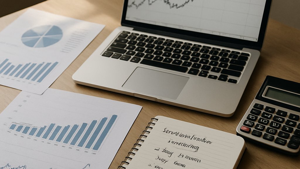 Financial charts and desk setup showing AI Capital Spending analysis