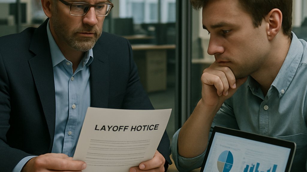 Employee meeting reflects the impact of AI job cuts in the workplace