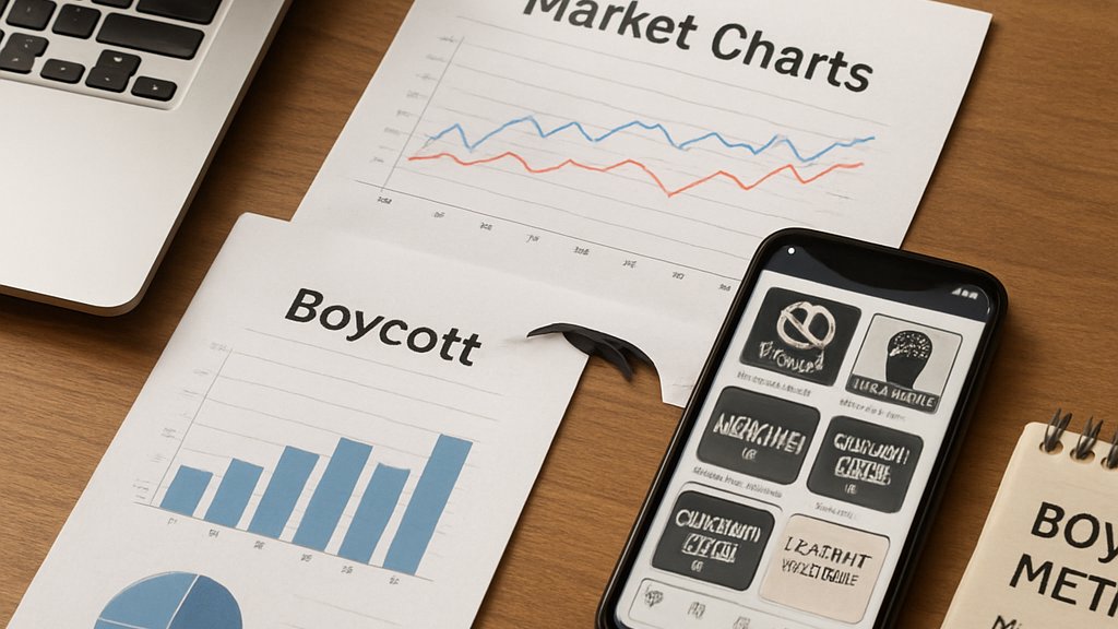 QuitGPT market impact charts and boycott metrics on desk