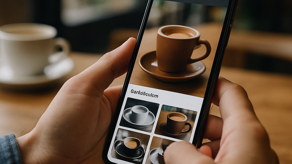 Mobile AI Visual Search experience on smartphone in Google Images