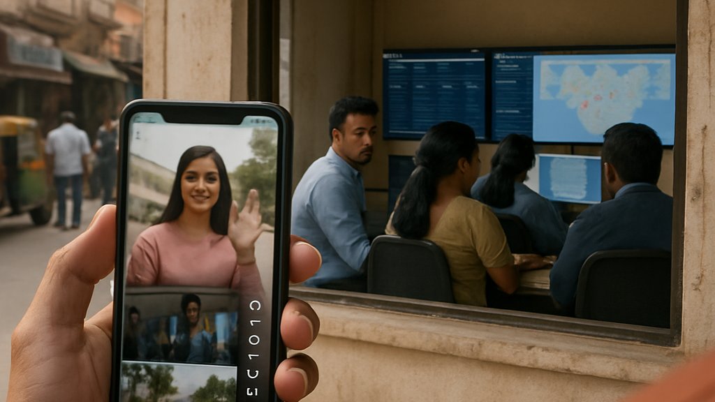 Social media monitoring scene showing India AI rules and deepfake response
