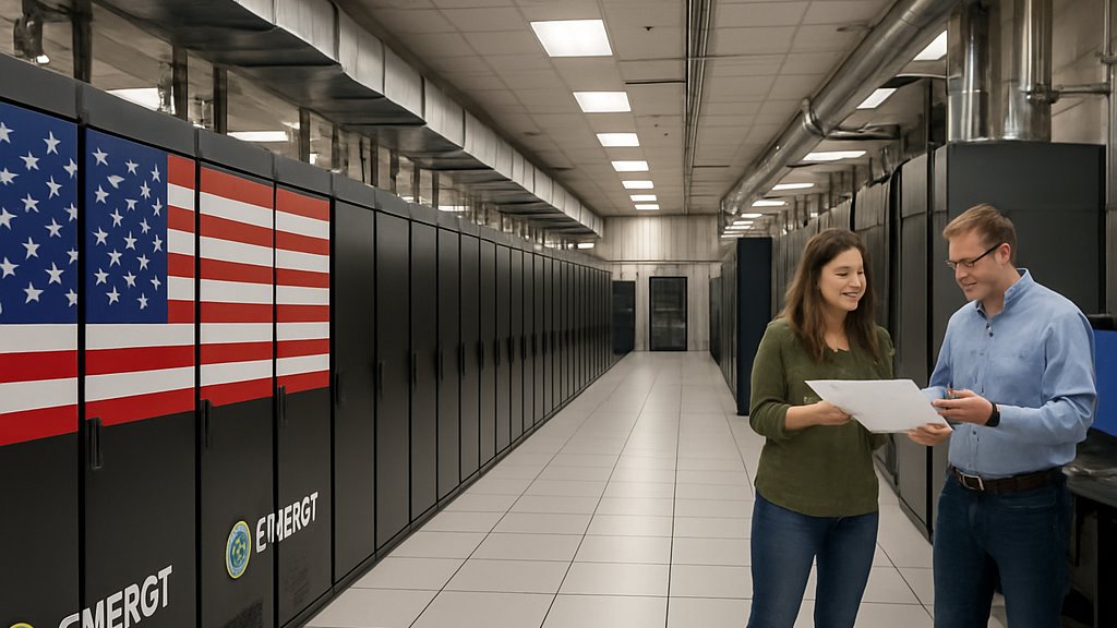 NVIDIA US AI supercomputer facility and research engineers in a lab