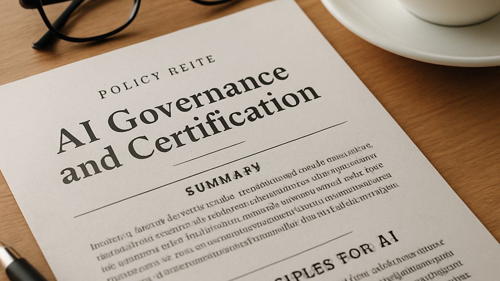 Printed policy brief highlights India AI principles and AI governance
