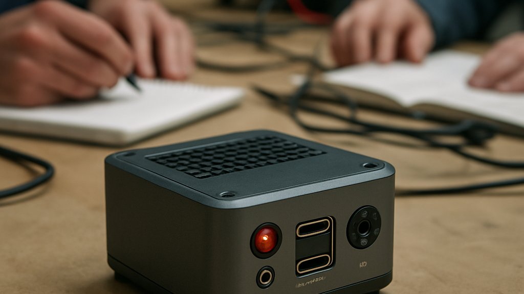 AI Smart Speaker prototype and Jalapeño silicon in a product lab