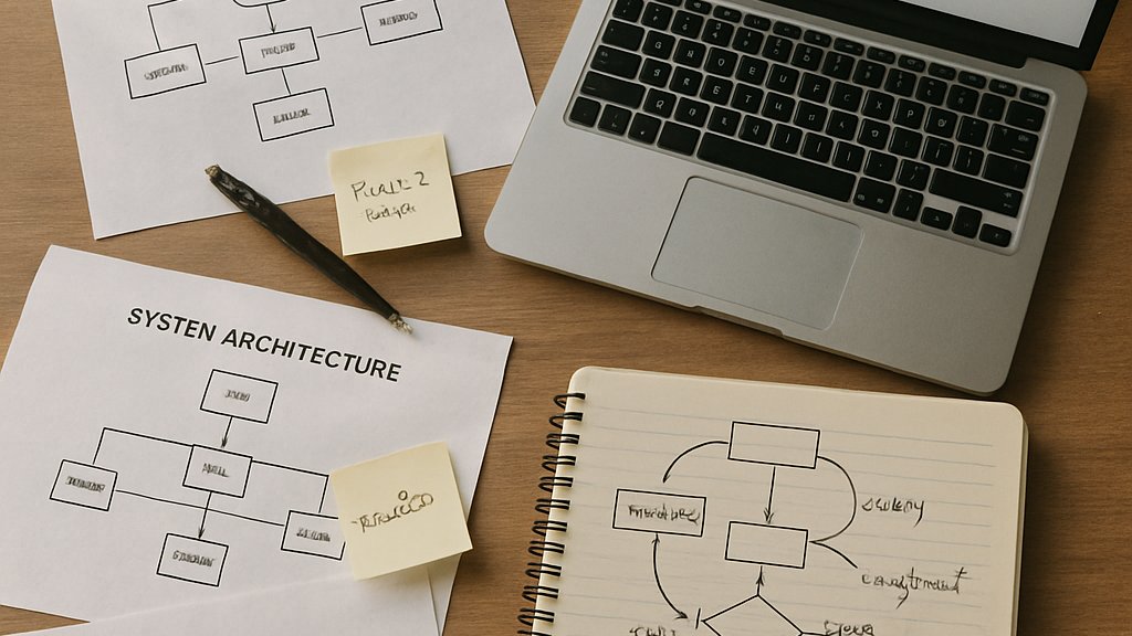 Multi-Agent Theory diagramming information bottlenecks on a research desk