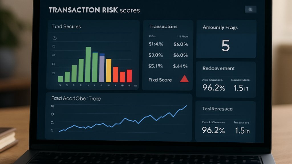 Financial Anomaly Detection dashboard with risk scores and anomaly flags