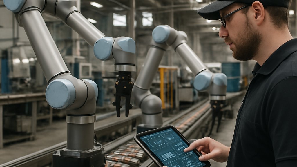 Collaborative robots on an assembly line using Robot Control Systems for safer automation