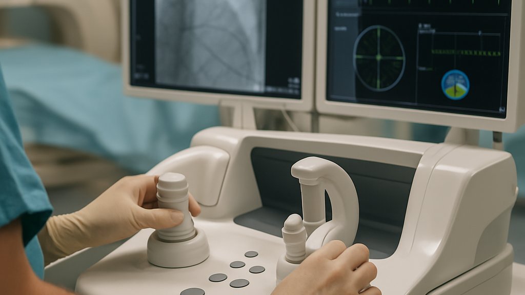 Medical Robotics AI console for endovascular navigation and procedure control
