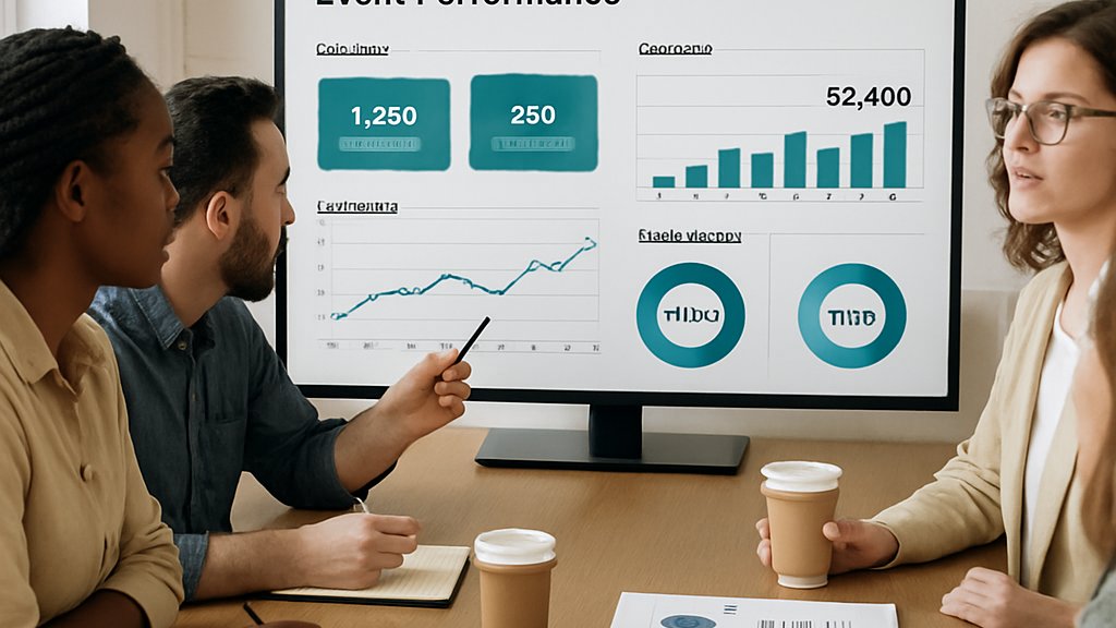 AI Event Assistant dashboard showing event data enrichment and ROI insights