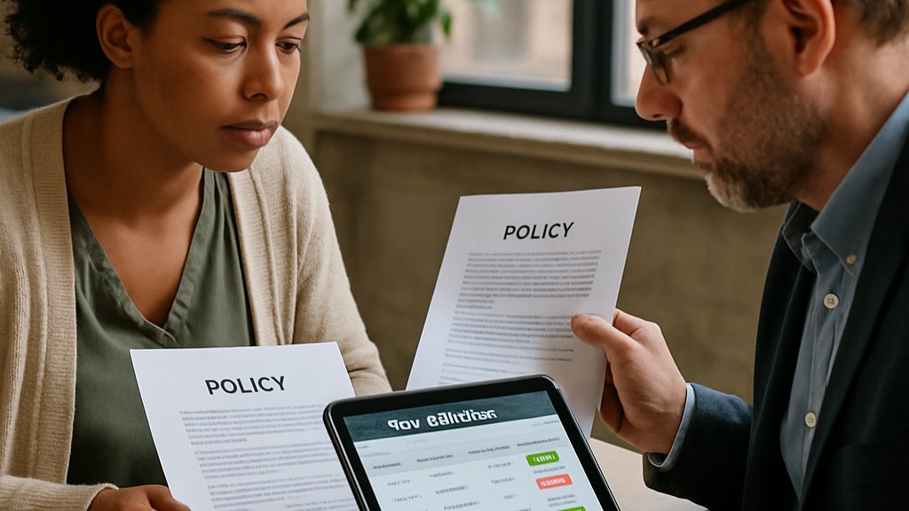 Meta chatbot safety review meeting with policy documents and tablet