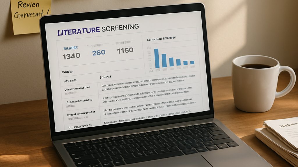 Laptop dashboard for Automated Meta-Analysis and literature review workflow