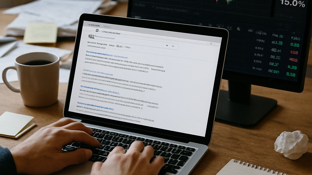 AI Prediction Markets powering real-time search insights on a workstation