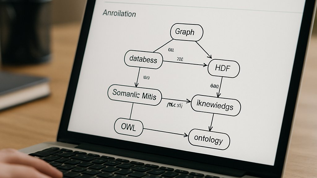 AI Semantic Reasoning semantic graph on a laptop screen