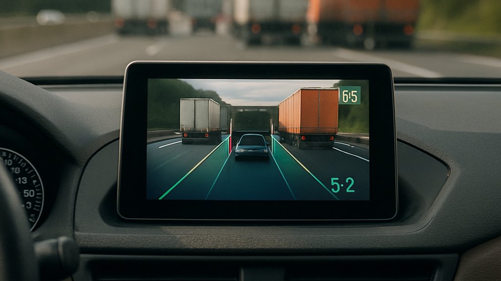 Autonomous Driving AI sensor view tracking hidden vehicles on the highway
