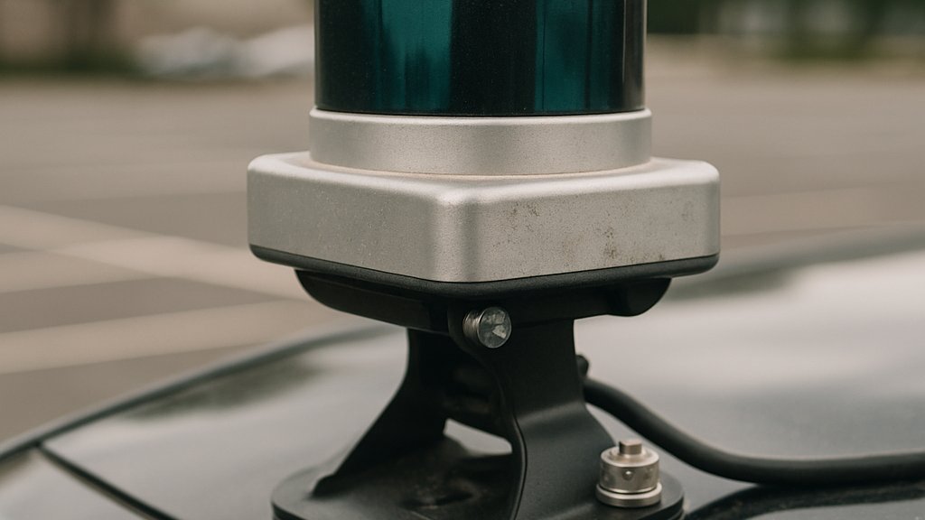 LiDAR Detection Systems sensor close-up on vehicle roof