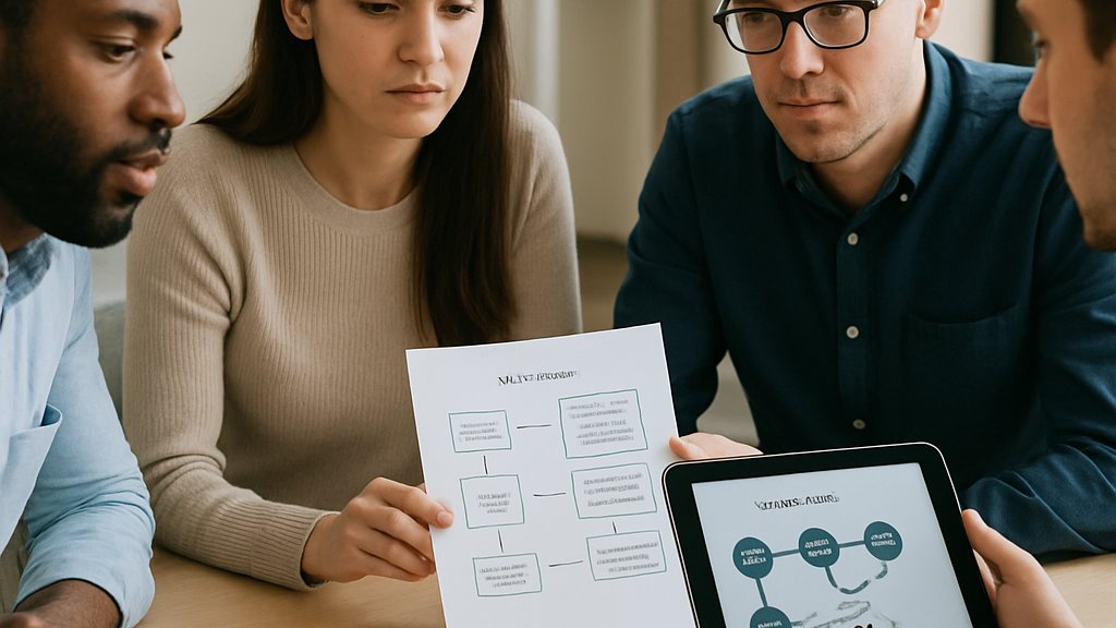 AI Agent Payments team planning batch settlement in office