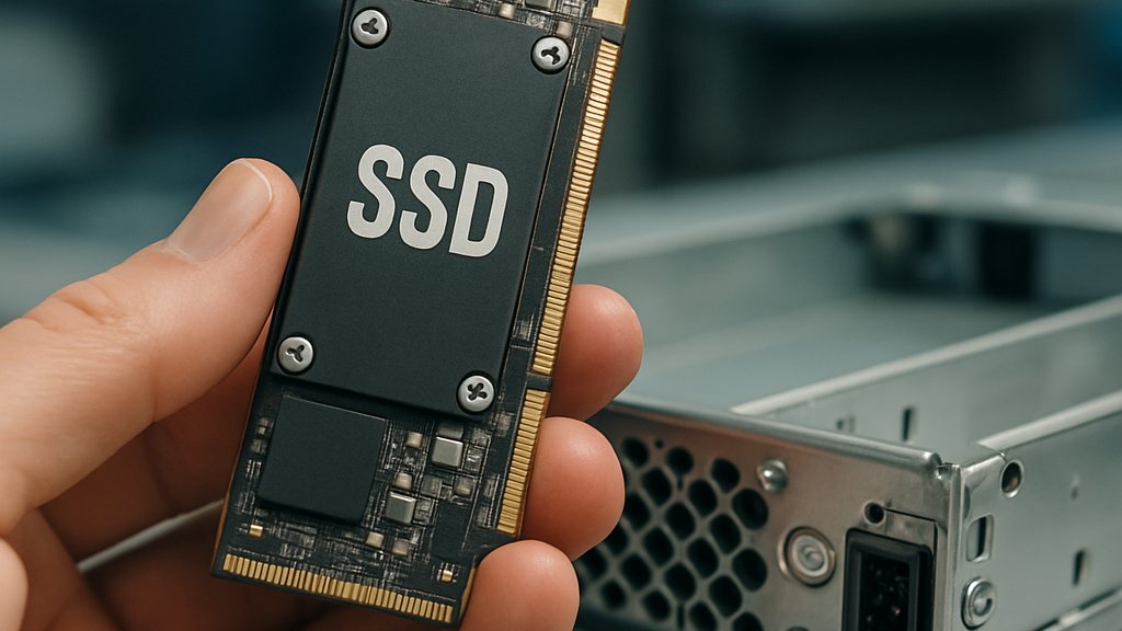 AI Server SSDs close-up for enterprise storage hardware and server upgrades
