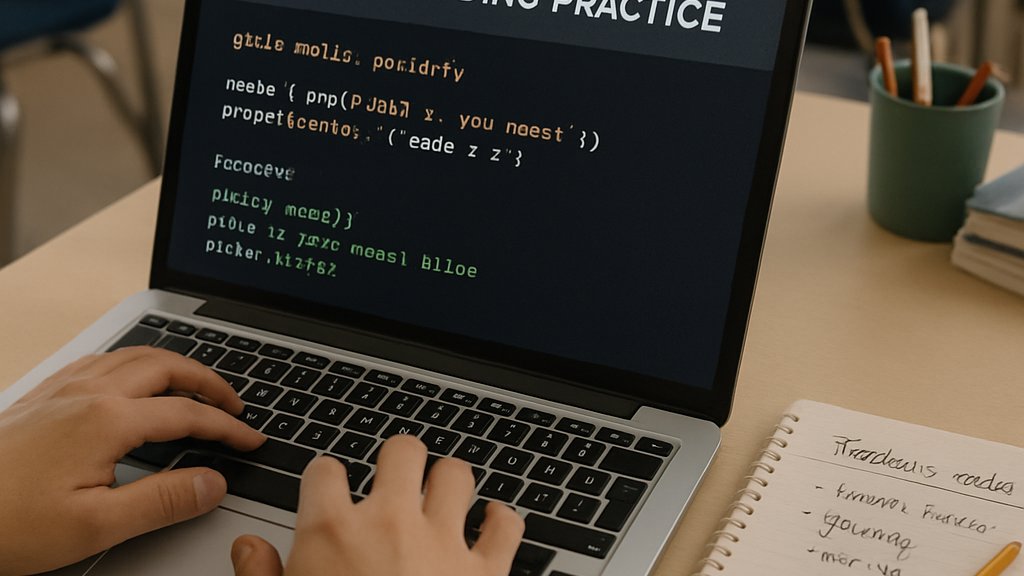 AI Coding Tutors helping K-12 students with programming on a laptop