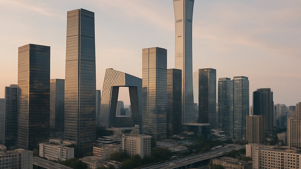 DeepSeek AI Funding amid Shanghai skyline and tech district backdrop