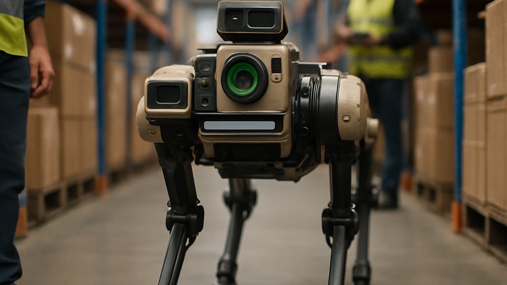 Quadruped Navigation system using vision in a busy warehouse