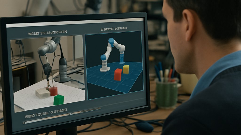 Generative Robot Actions monitored at a robotics workstation
